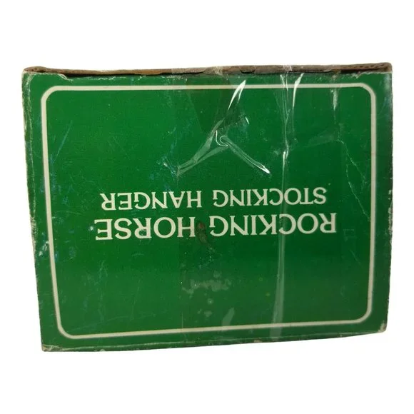 Carousel Rocking Horse Iron Xmas Stocking Holder for Fireplace Mantel Tabletop - Picture 5 of 9